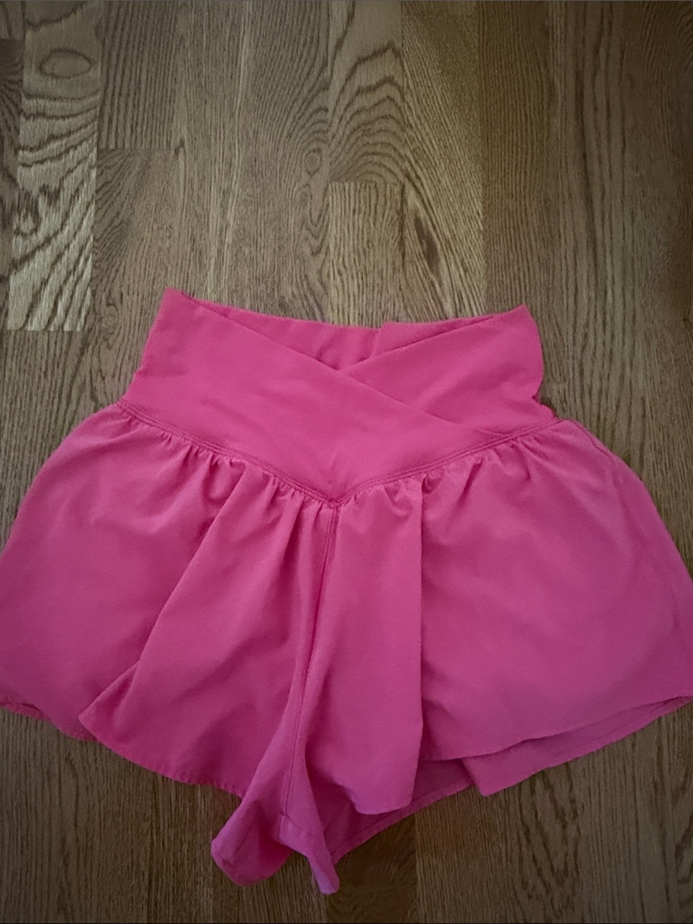 aerie Hot Pink High-Waist Skort with Crossover Waistband